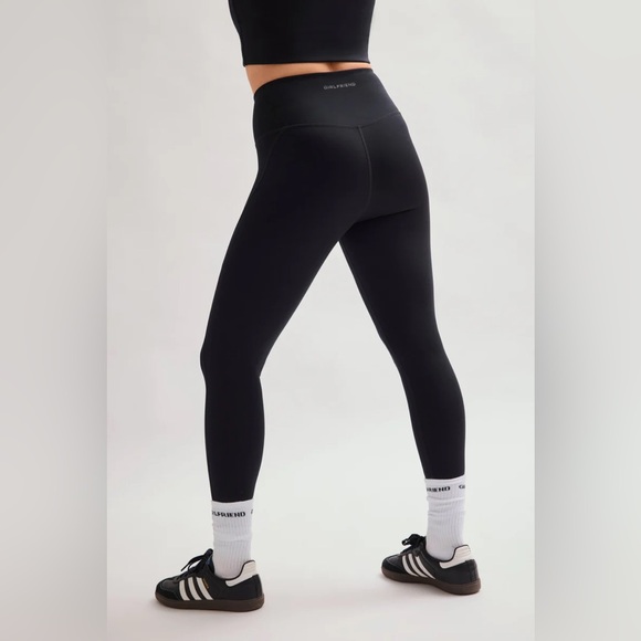 Girlfriend Collective Compressive 7/8 High Rise Black Leggings - Picture 1 of 4